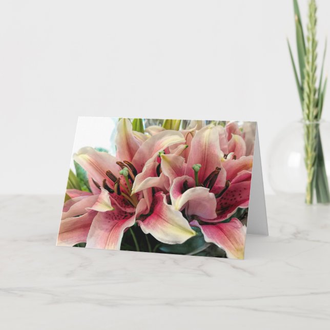 Lilies bouquet card (Front)
