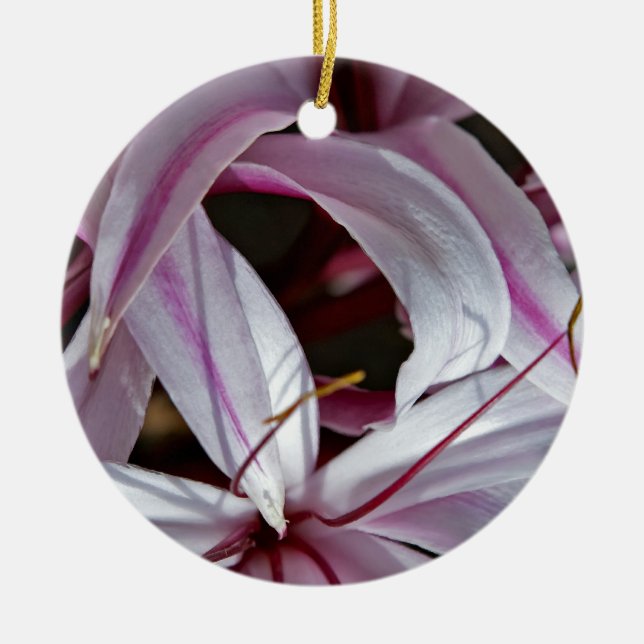 Lilies Ceramic Tree Decoration (Front)