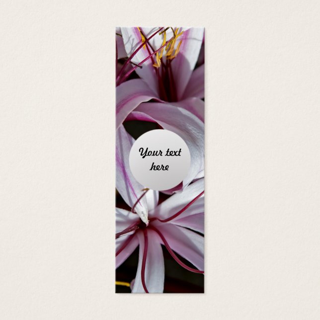 Lilies Custom Bookmark (Front)