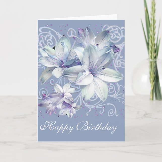 Lilies (customisable) card (Front)