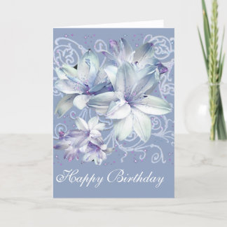 Lilies (customisable) card