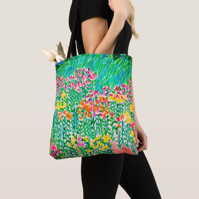 Lilies Everywhere Tote Bag (Close Up)