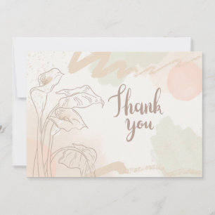 Lilies Flat Thank You Card