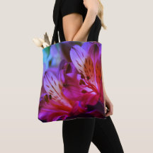 Lilies Floral Tote Shopping Bag