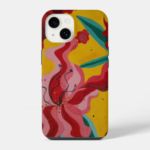 lilies, flowers, abstraction, abstractionism, iPhone 14 case