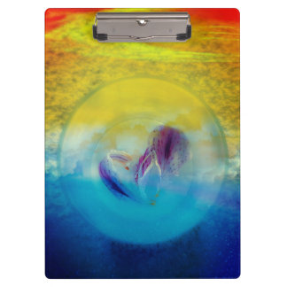 Lilies heart, abstract surreal artwork clipboard