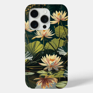 Lilies in the lake iPhone 15 pro case