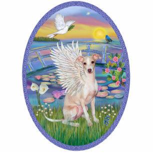 Lilies - Itlaian Greyhound (fawn) Standing Photo Sculpture