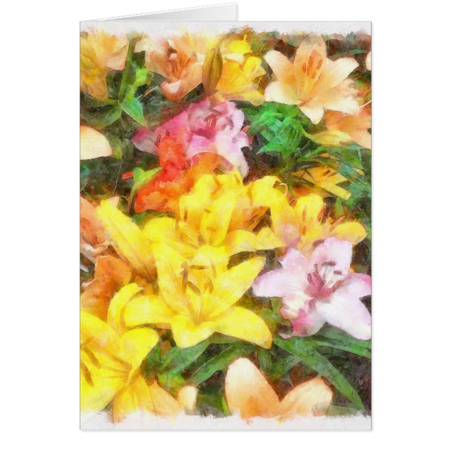 Lilies Love and Light Watercolor (Front)