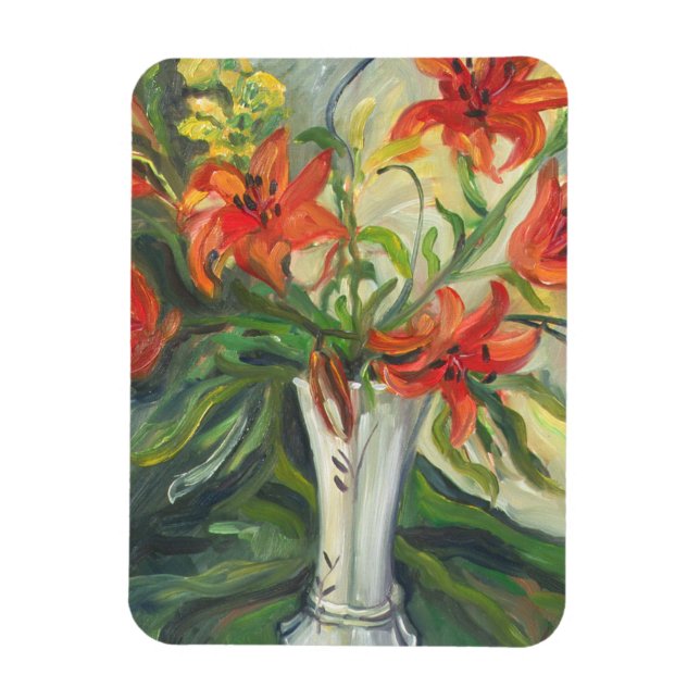 Lilies Magnet (Vertical)