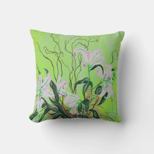 Lilies Of Destiny Throw Pillow