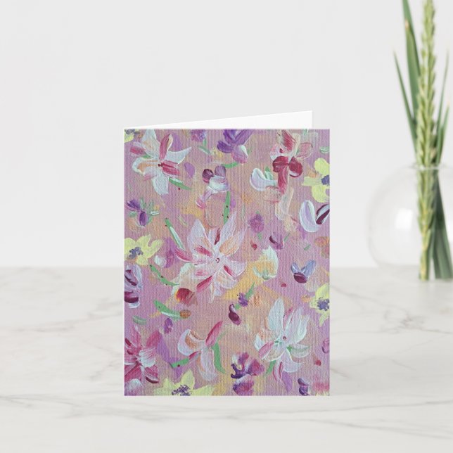 Lilies Of The Valley Blank Note Card (Front)