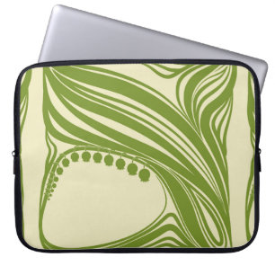 Lilies of the valley. Floral frame. Beautiful vint Laptop Sleeve