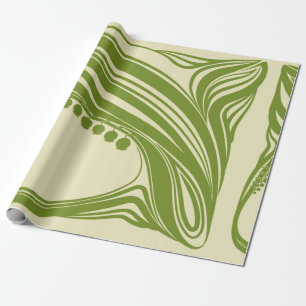 Lilies of the valley. Floral frame. Beautiful vint Wrapping Paper