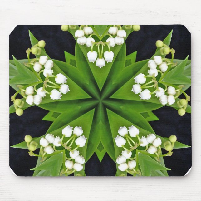 Lilies of the valley mandala mouse mat (Front)