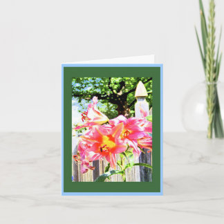 Lilies on a Bright Day Card