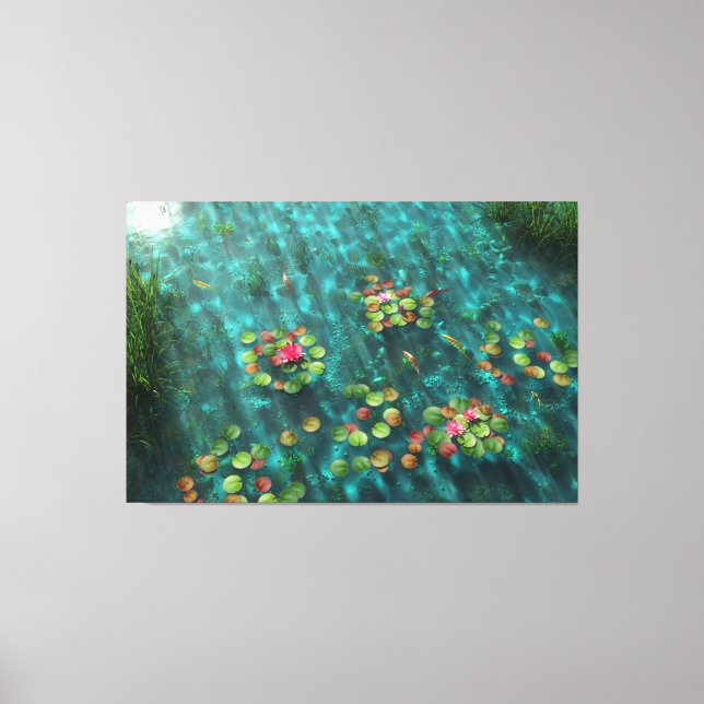 Lilies on the Water Canvas Print (Front)