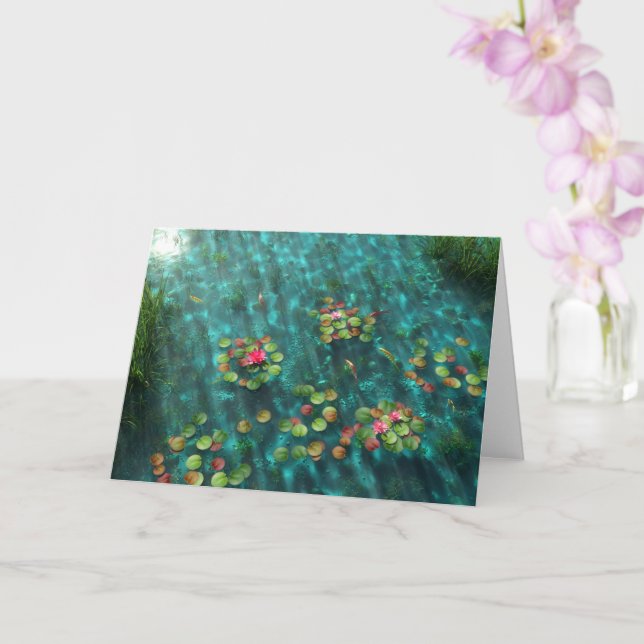 Lilies on the Water Card (Orchid)