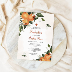 Lilies & Orange Floral Dedication Invitation