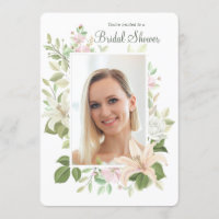 Lilies Photo Shower Invitation
