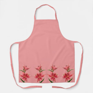 Lilies Pretty Deep Pink Stargazer Lily Apron
