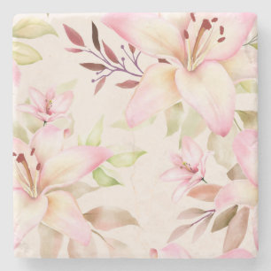 Lilies Stone Coaster