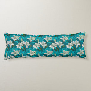 Lilies Texture Office Decor Retro Floor Body Cushion