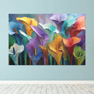 Lilies Textured Abstract Wall Art