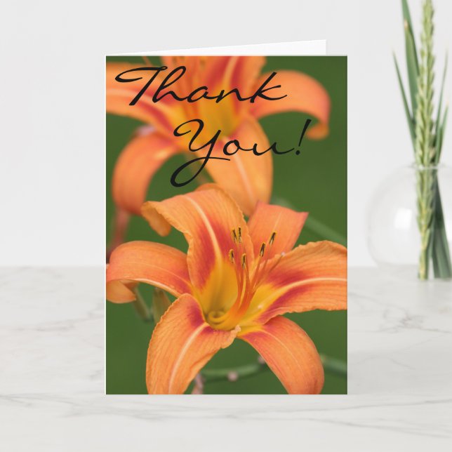 Lilies - Thank You! Thank You Card (Front)