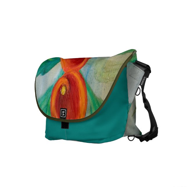 Lilies Trio Rickshaw Messenger Bag (Front Right)