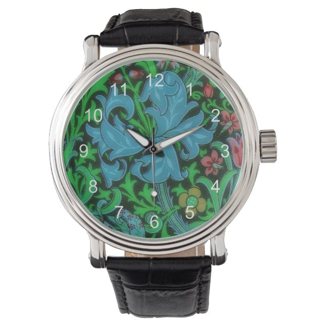 Lilies Vintage Floral Pattern Watch (Front)