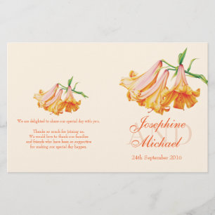 Lilies wedding programme