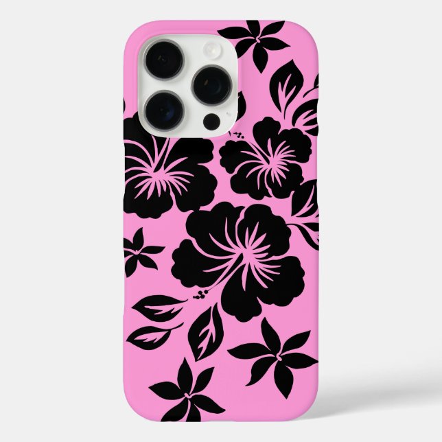 Lilikoi Hibiscus Hawaiian Floral Pink Case-Mate iPhone Case (Back)