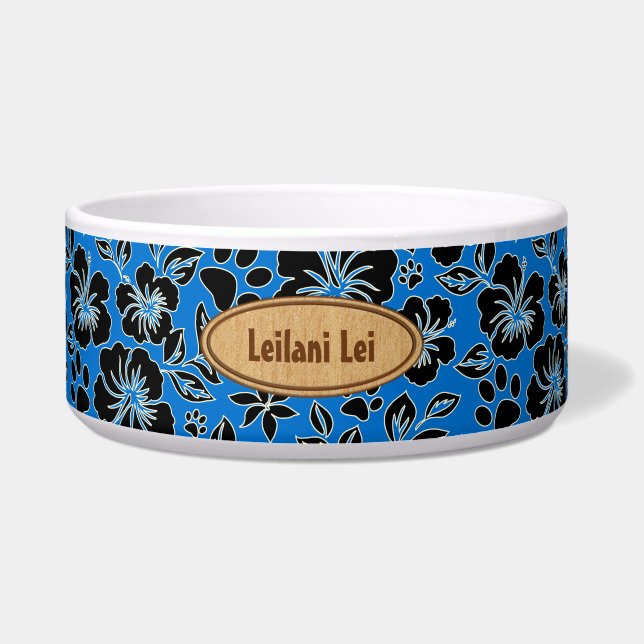 Lilikoi Paw Hawaiian Hibiscus Monogram Blue (Front)