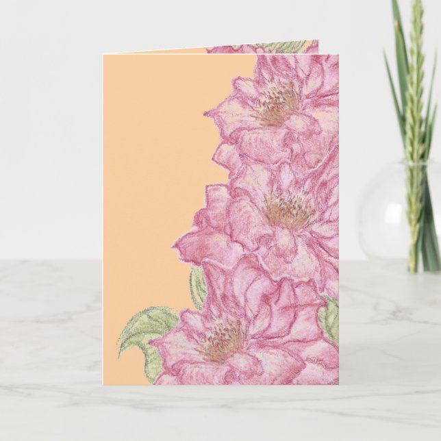 *'LiLilyBlooms' design ...Thinking of YOU  Thank You Card (Front)
