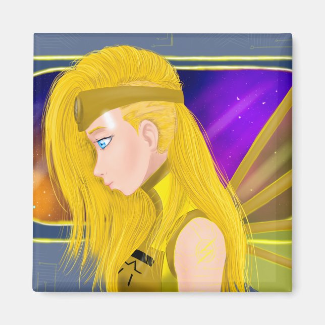 Lilin OC - Cyborg angel - Starset inspired art Magnet (Front)