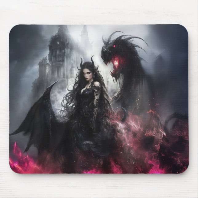 Lilith, Dark Goddess, Occult, Witchcraft, Gothic 1 Mouse Mat (Front)