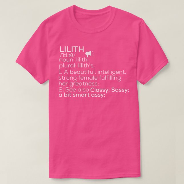 Lilith Name Lilith Definition Lilith Female Name L T-Shirt (Design Front)