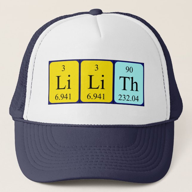 Lilith periodic table name hat (Front)