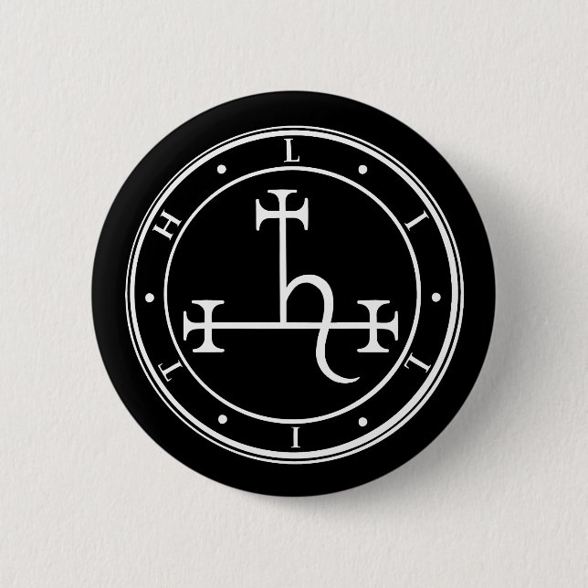 Lilith sigil. Dark moon Goddess seal  Button (Front)