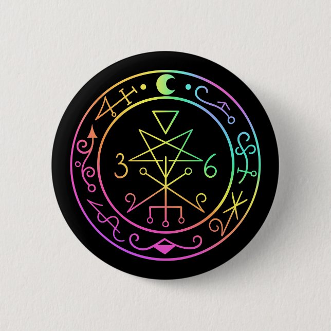 Lilith sigil. Dark moon Goddess seal  Button (Front)