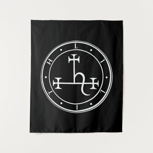 Lilith sigil. Dark moon Goddess seal Tapestry (Front)