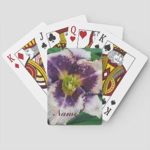 Lilium blossom close-up photo playing cards