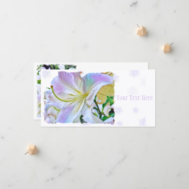 Lilium ‘Casa Blanca’ [Flat Guide Card] 案内状 Announcement (Front/Back In Situ)