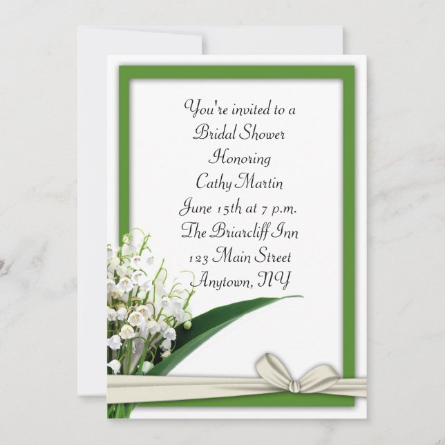 Liliy of the Valley Invitation (Front)