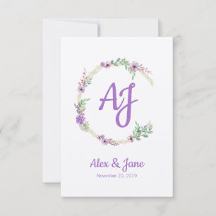 Lillac Floral Design for Wedding or Event Thank You Card