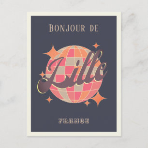 Lille France bonjour retro vintage  Postcard