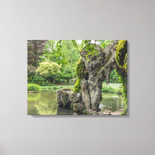 Lille Jardin Vauban grotto view canvas print