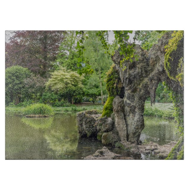 Lille Jardin Vauban view glass cutting board (Front)