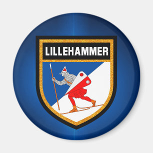 Lillehammer Flag Magnet